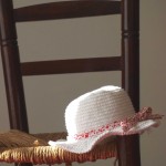 chapeau petite fille au crochet blanc liberty