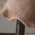 chapeau petite fille au crochet rose poudré