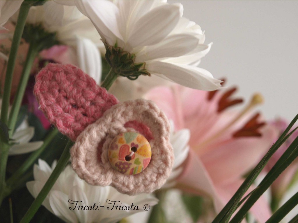 barrette (moyenne) petite fille au crochet