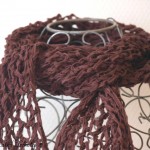 écharpe résille tricotée main