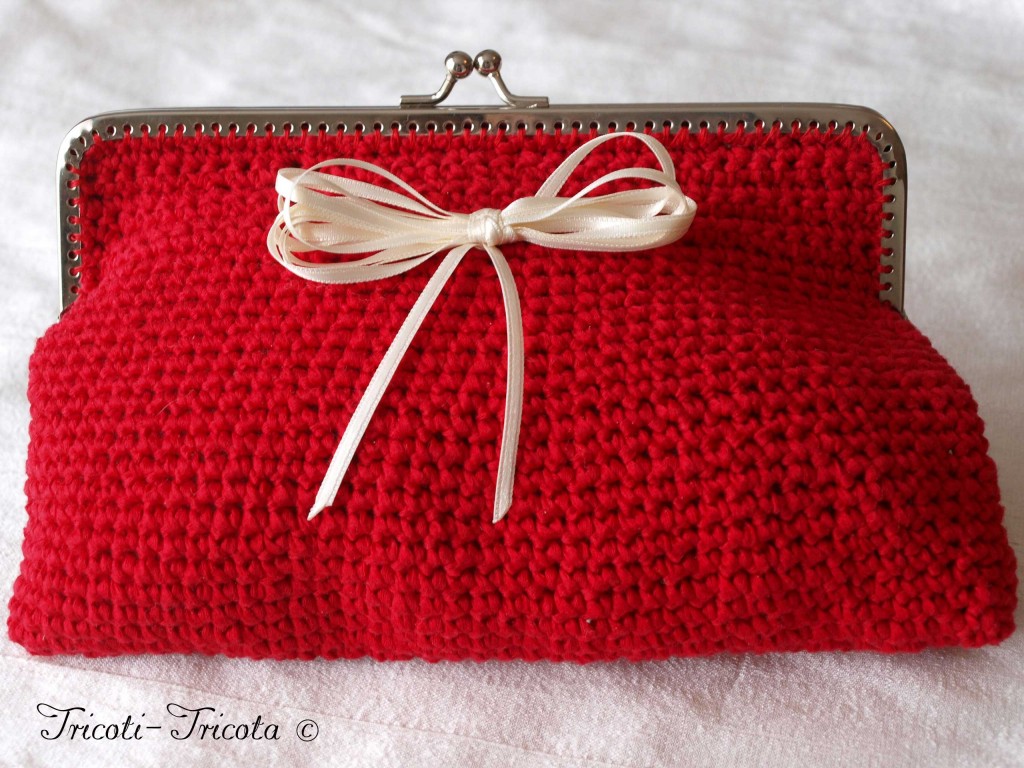 pochette de mariée au crochet