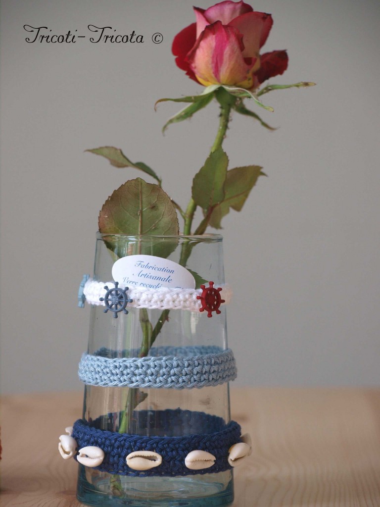 vases customisés au crochet