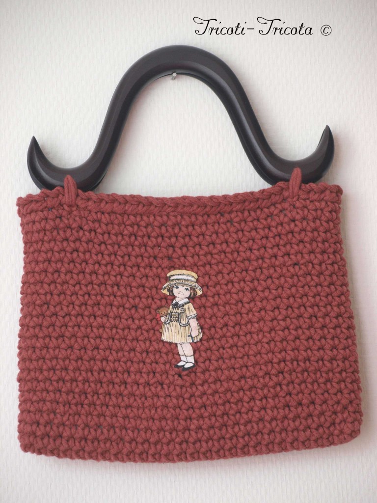 sac Dolls au crochet, rouge garance