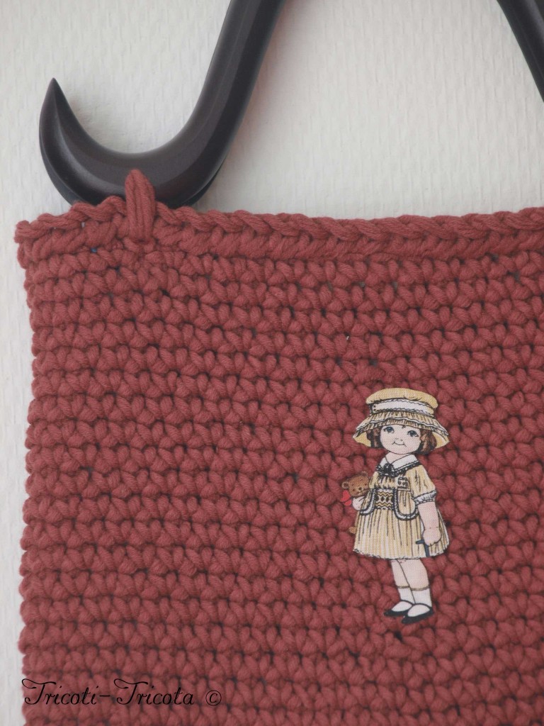 sac Dolls au crochet, rouge garance