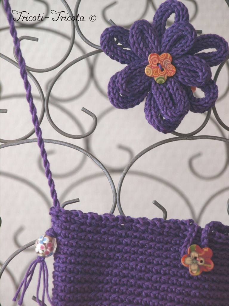 sac crochet et broche tricotin