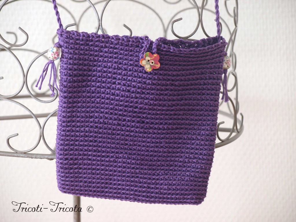 sac crochet et broche tricotin