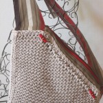 sac à bandoulières tricot/tissu