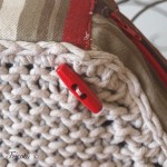 sac à bandoulières tricot/tissu