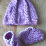 ensemble layette bonnet+chaussons