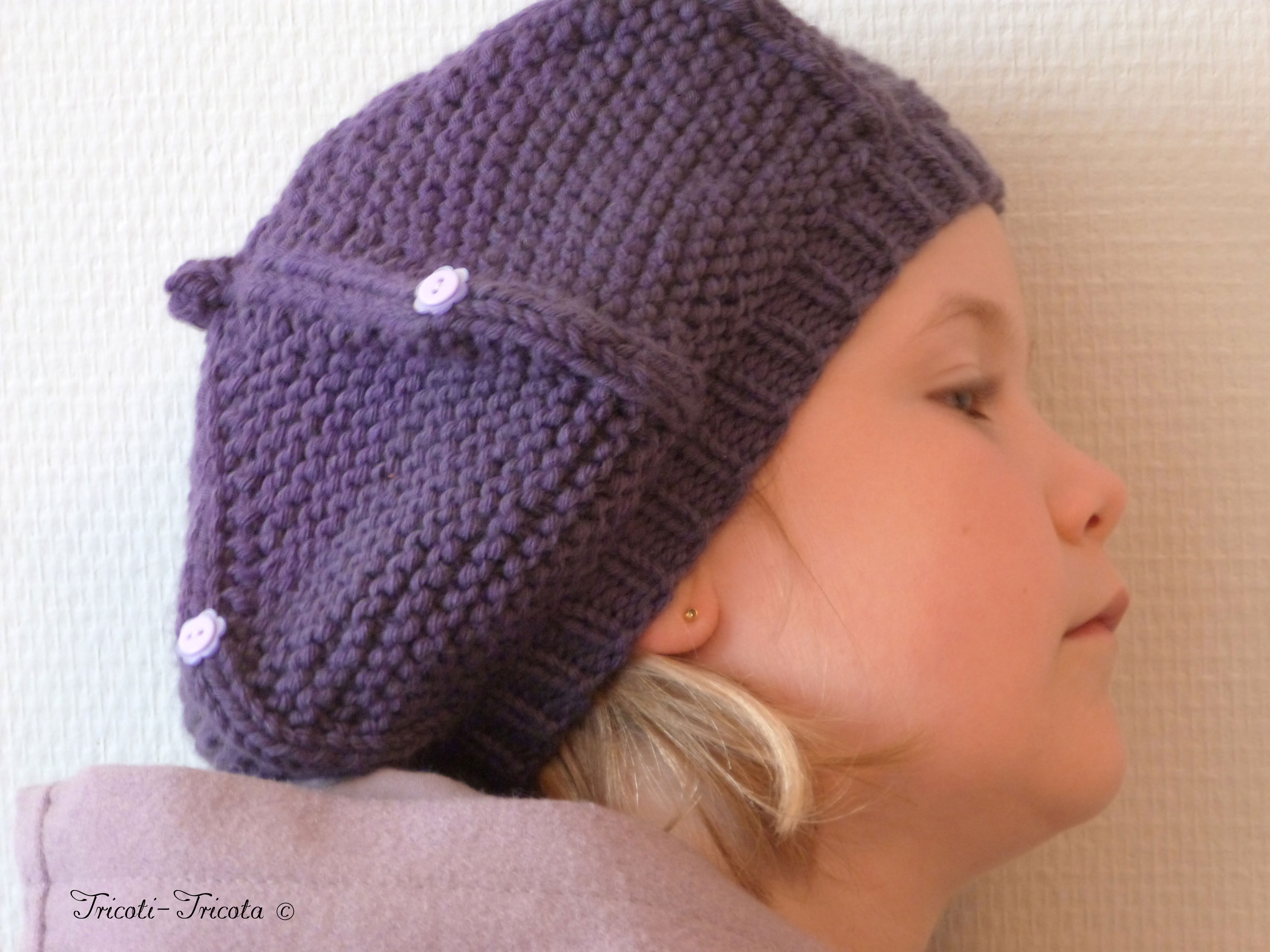 tricoter un bonnet pour fillette