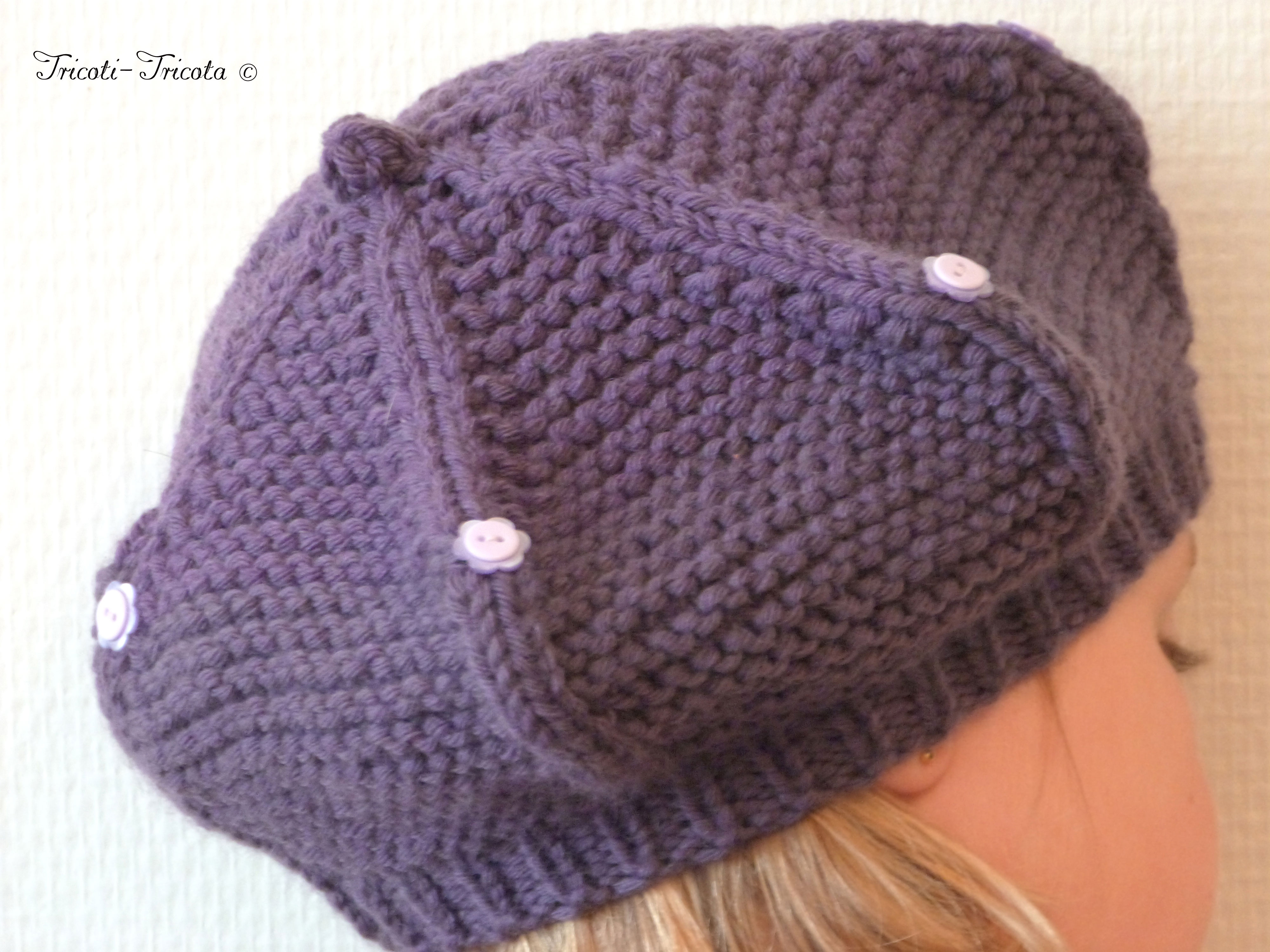 modele tricot beret facile