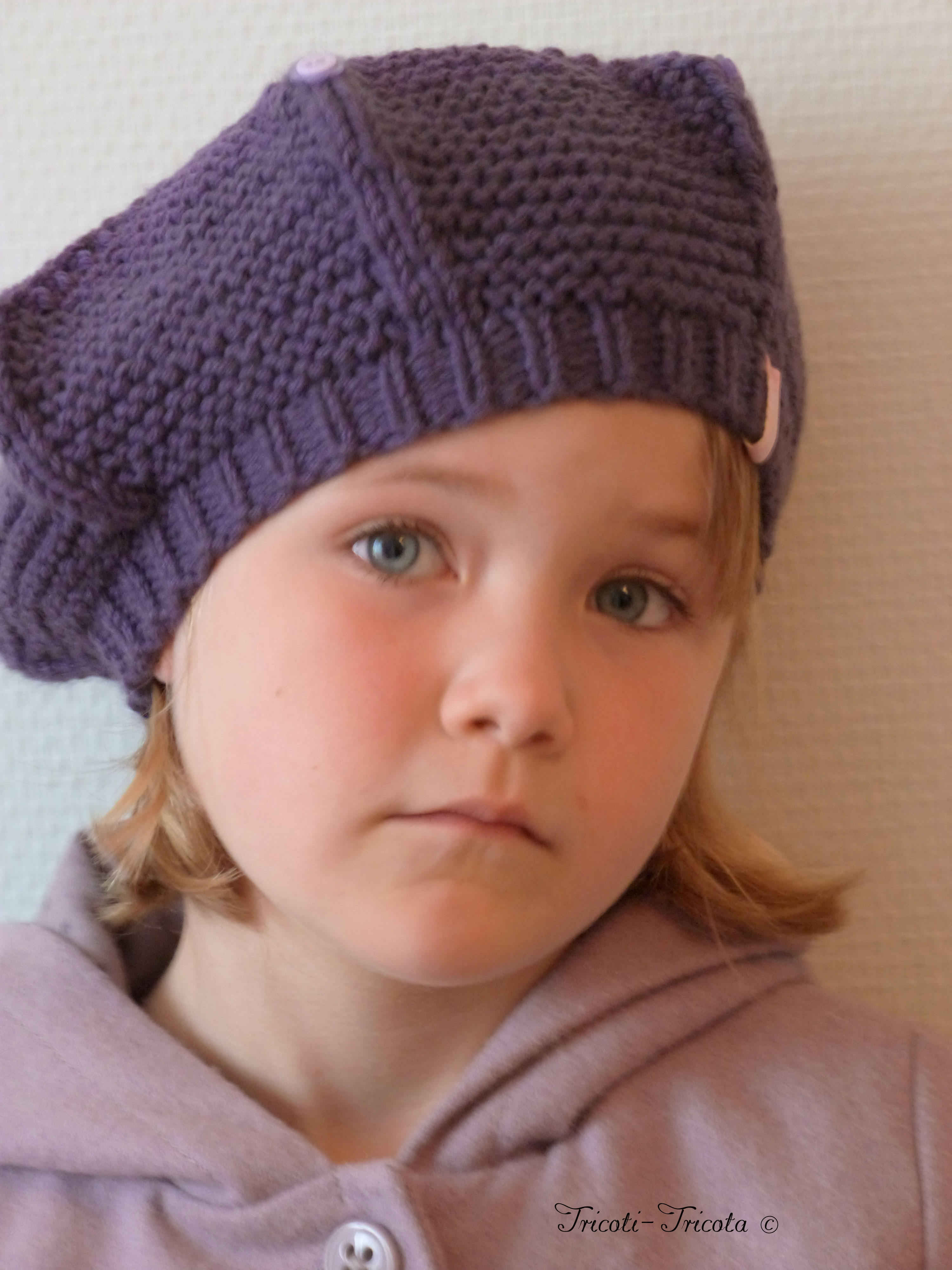 tricoter beret fillette