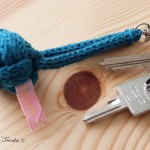 Porte-clés pomme de Touline en tricotin