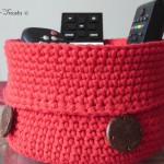 corbeille crochet rouge