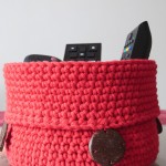 corbeille crochet rouge