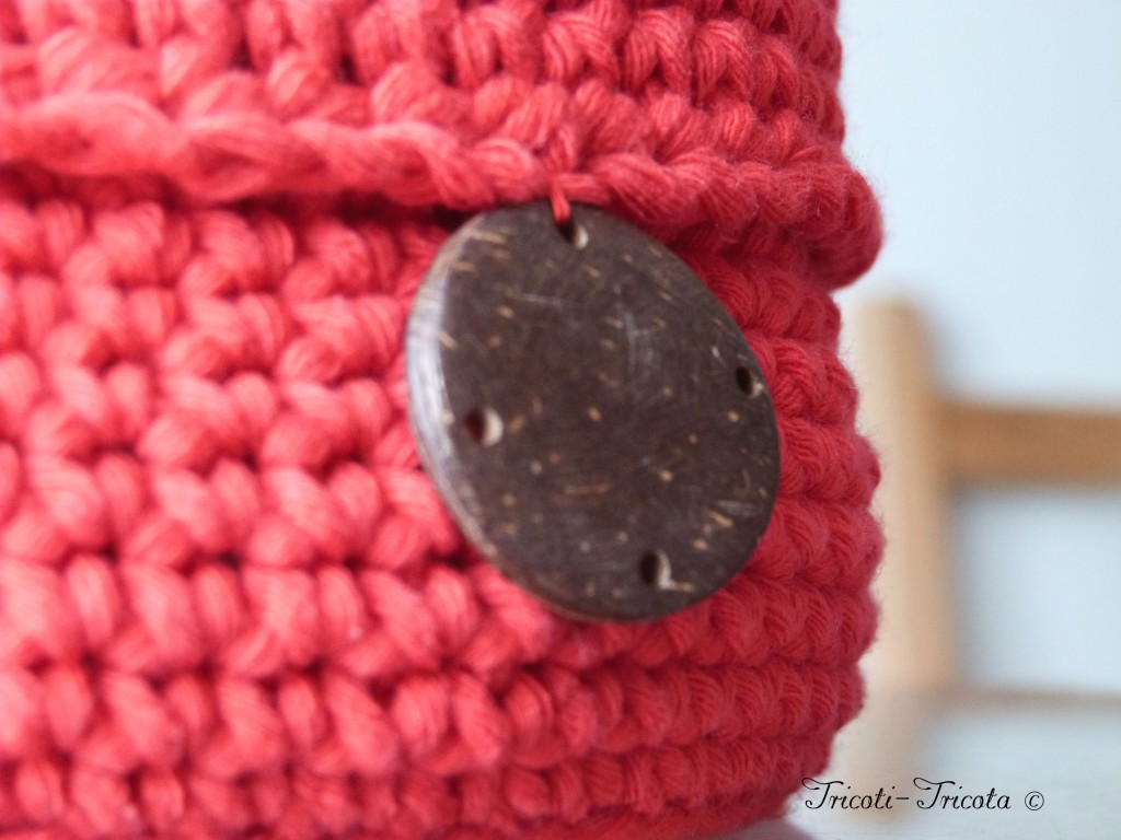 corbeille crochet rouge