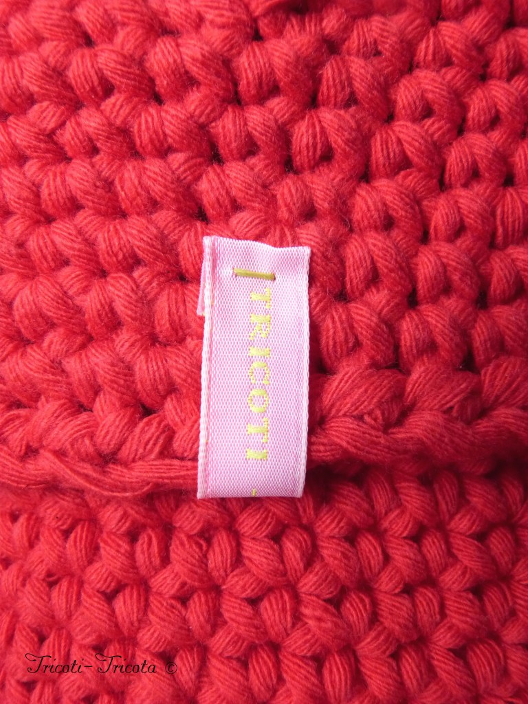 corbeille crochet rouge