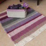 tapis tricot en laine à feutrer