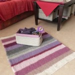 tapis tricot en laine à feutrer