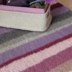 tapis tricot en laine à feutrer