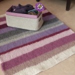 tapis tricot en laine à feutrer