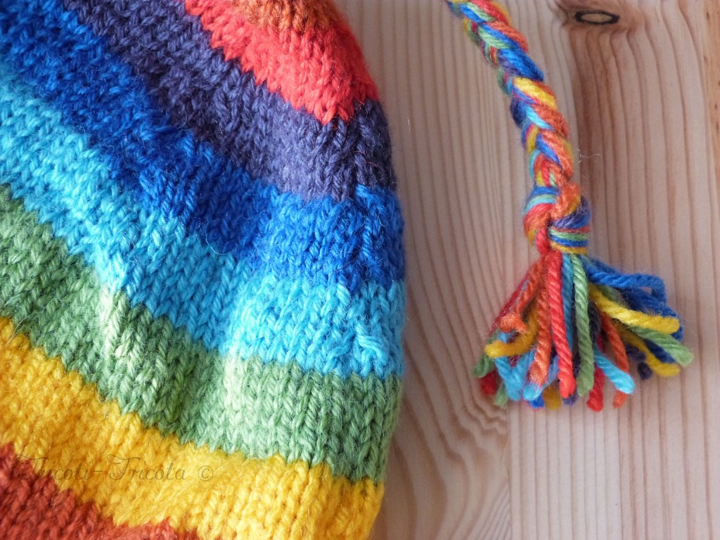 bonnet Rainbow tricot laine Plassard