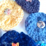 broches fleurs tricot